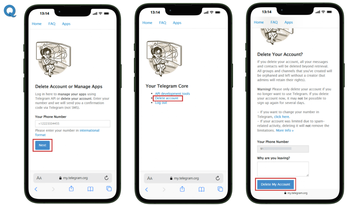 How to Delete Telegram Account on App