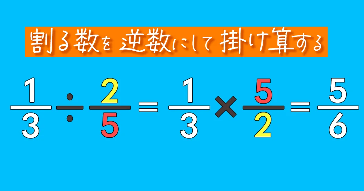 なぜひっくり返して掛ける？分数の割り算のやり方と本質を完全解剖