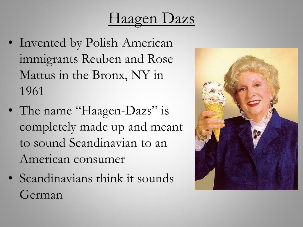 What Language Is Haagen Dazs