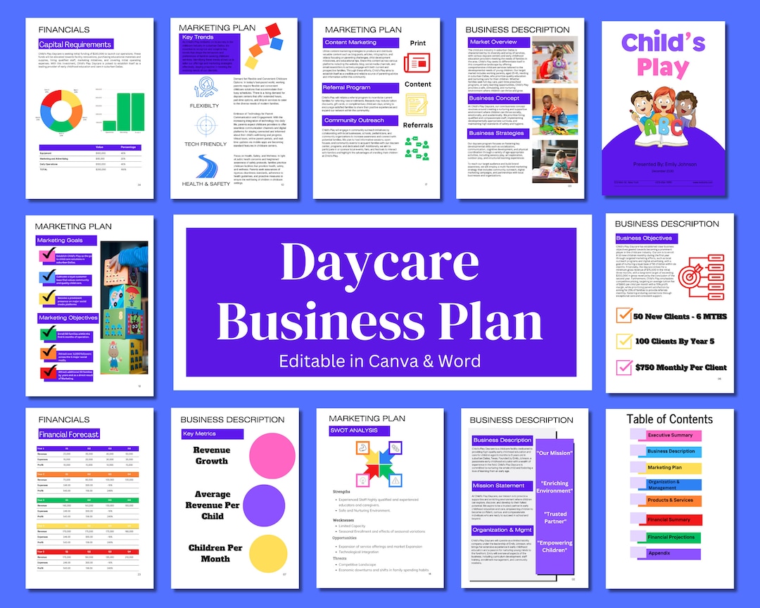 Example of a Business Plan for a Daycare Center