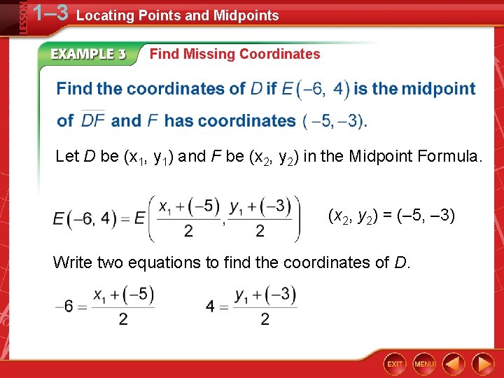 1 3 Practice Locating Points and Midpoints