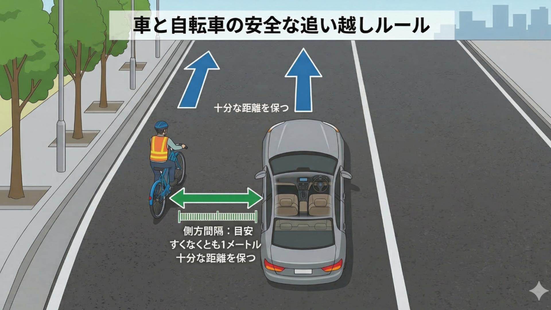 自転車の追い越しで違反？左側走行やベル使用の盲点と青切符の真実