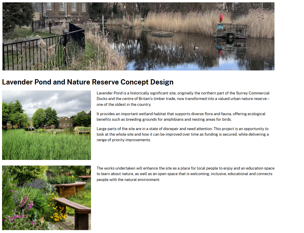 Lavender Pond Nature Reserve the Conservation Volunteers