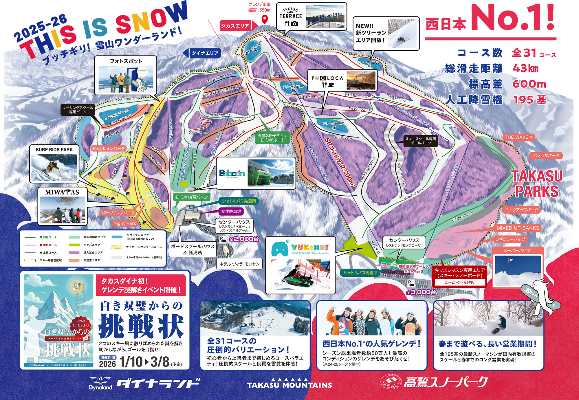 2026年冬リポート：西日本最高峰のパウダーと進化する巨大ゲレンデ！「高鷲スノーパーク」が今シーズン滑り手を熱狂させる真理由