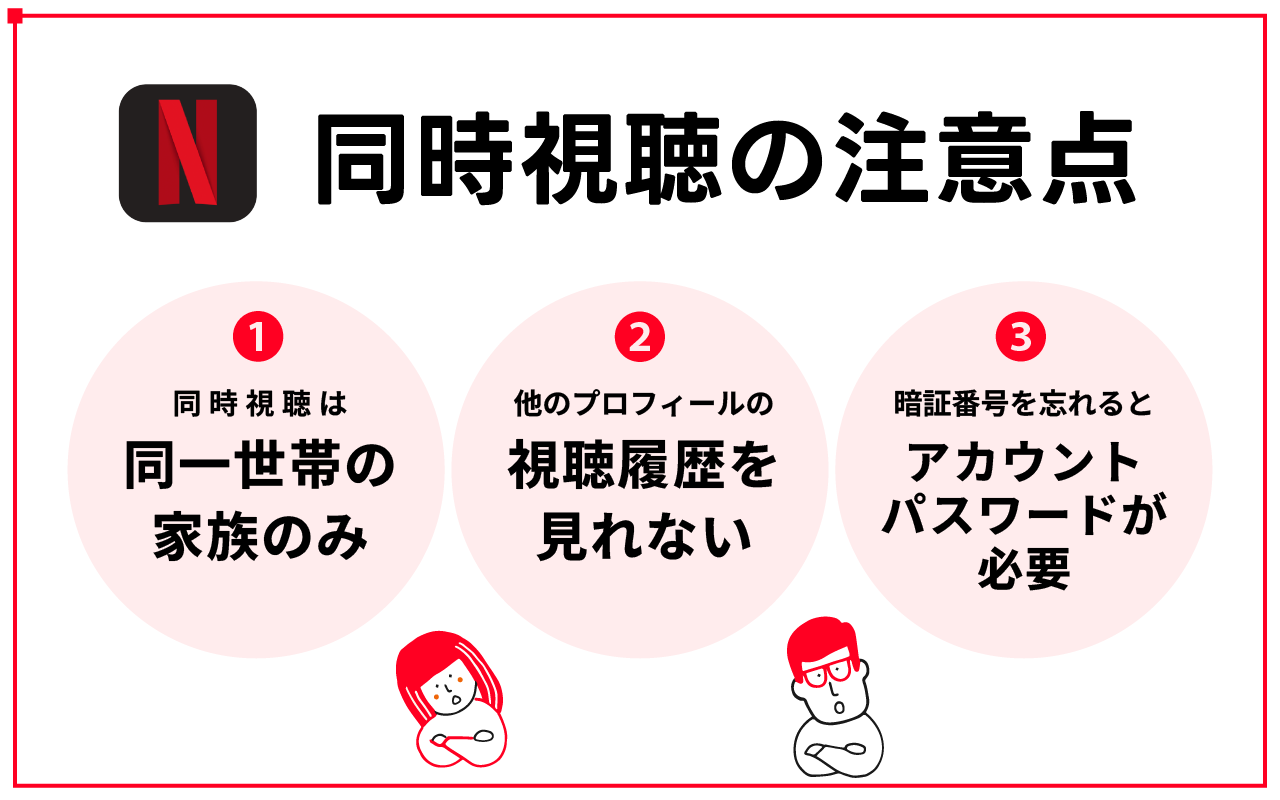 ネトフリ同時視聴は何台まで？別居家族や友達との共有ルール最新版