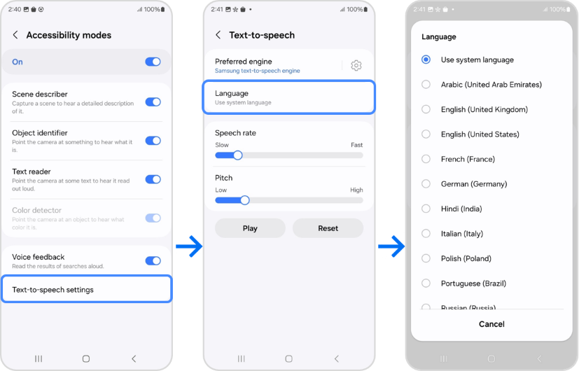How to Use Text to Speech Samsung