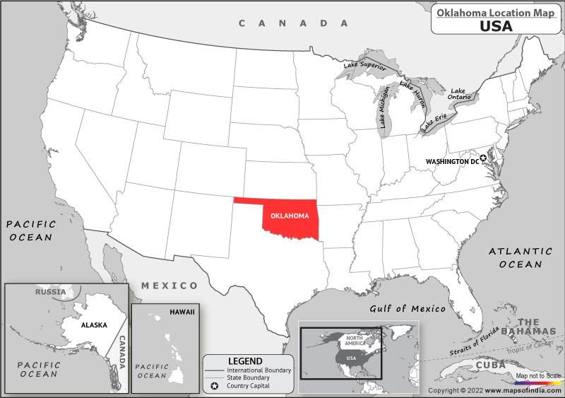 Where Is Oklahoma in the Us