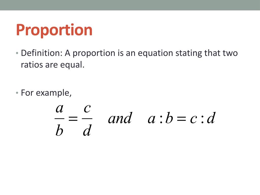 What Is the Meaning of Proportion in Math