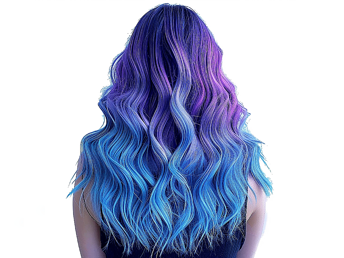Purple to Blue Hair