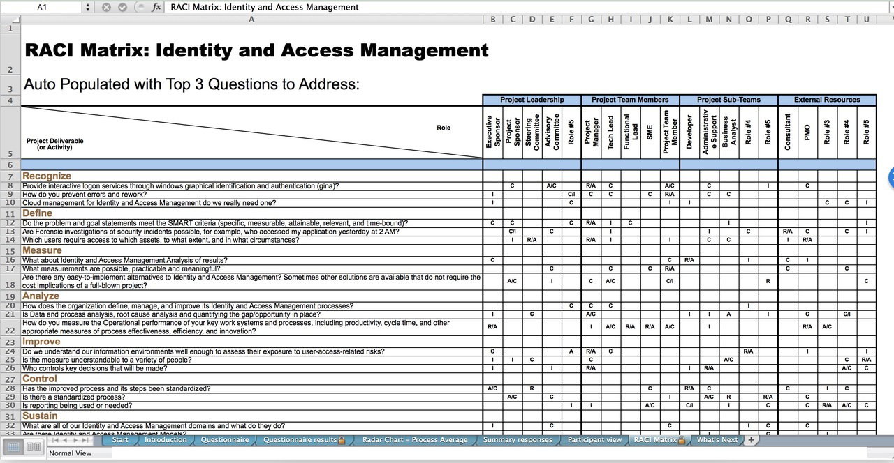 Identity and Access Management Assessment Questionnaire