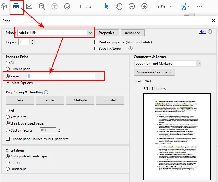 How to Save Only 1 Page of a Pdf