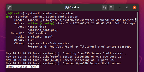 Ubuntu Ssh Service Restart