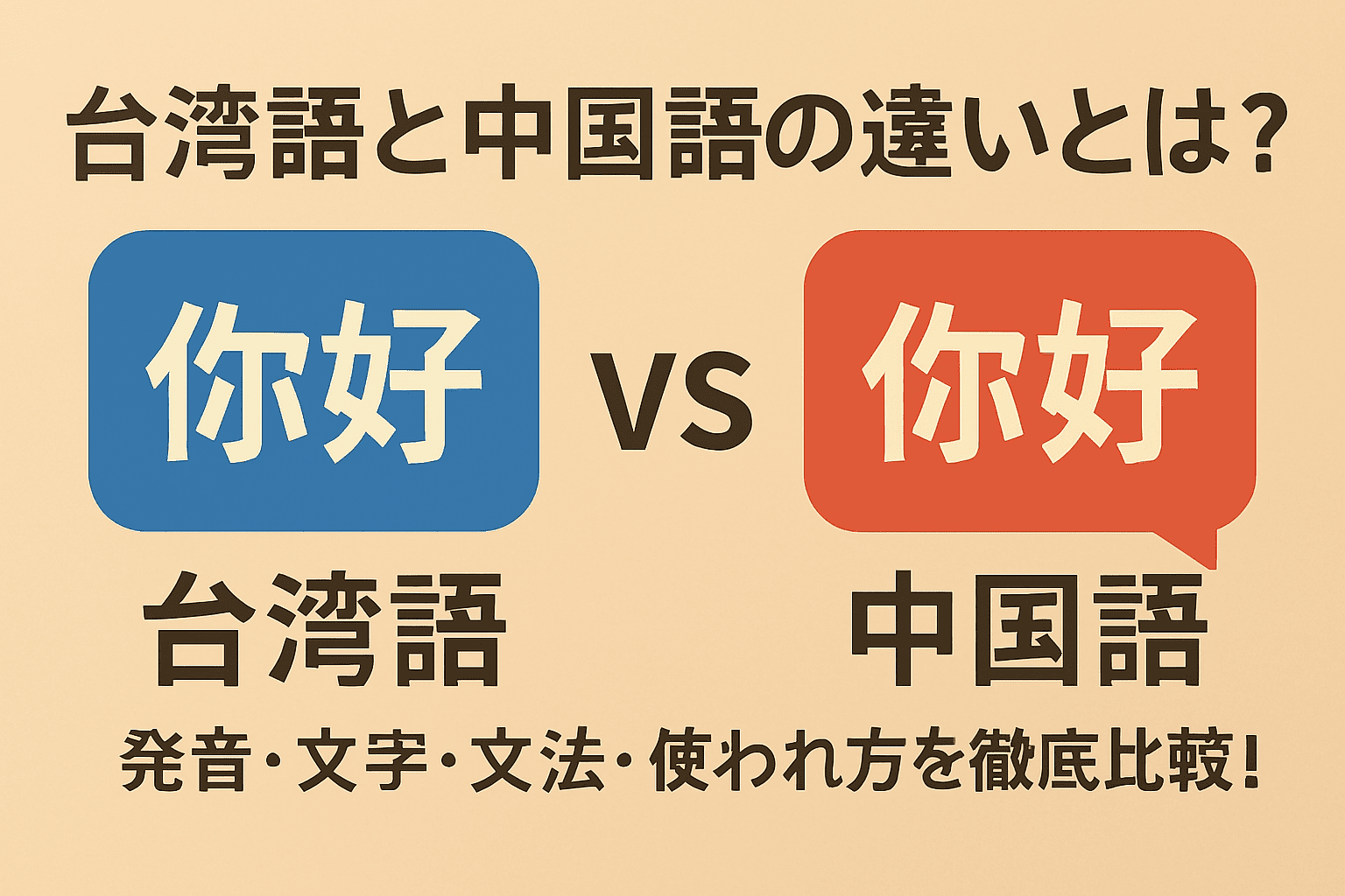 台湾語と中国語の違いとは？現地で通じない真相と2026年言語事情