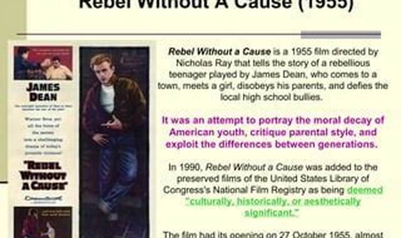 Why Is Rebel Without a Cause Historically Significant