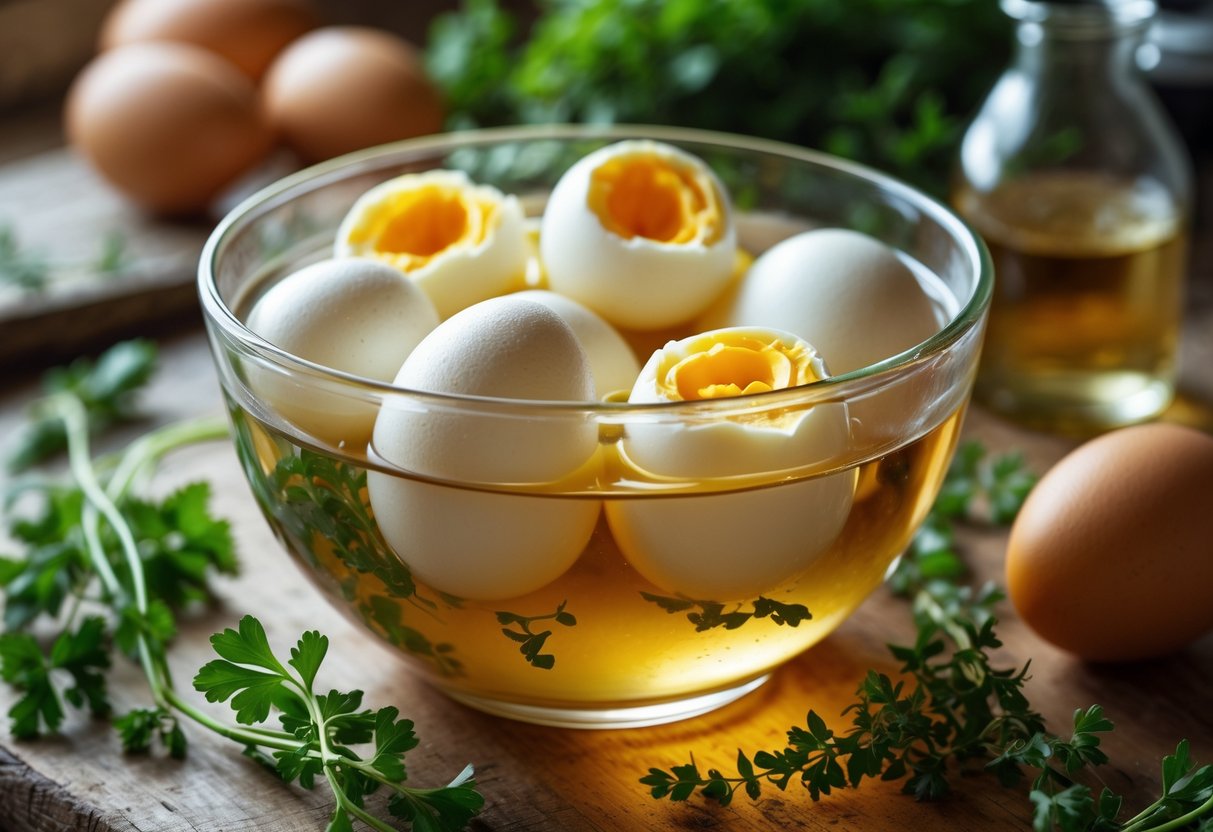 Vinegar in Boiled Eggs