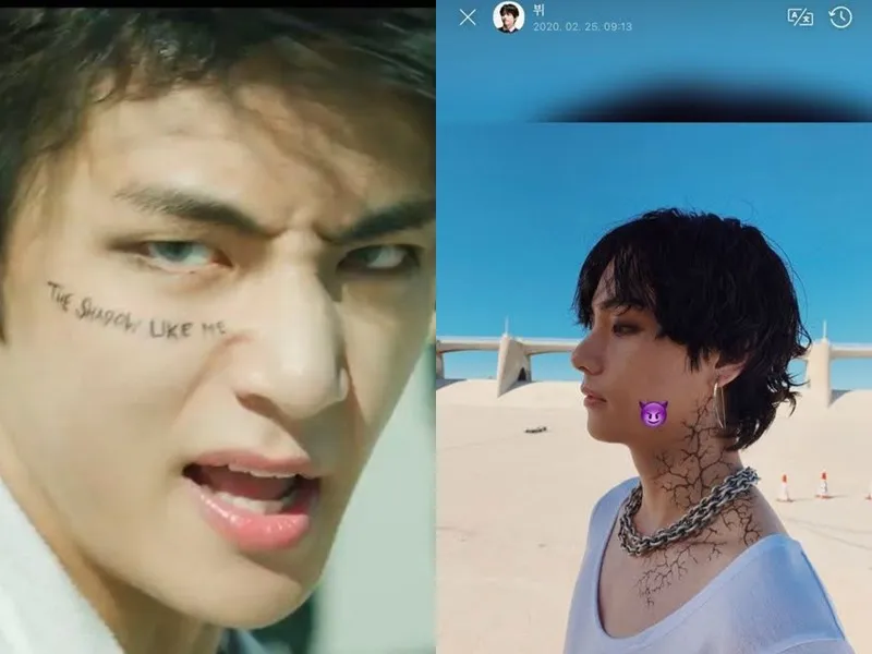 Bts v Tattoo on Face