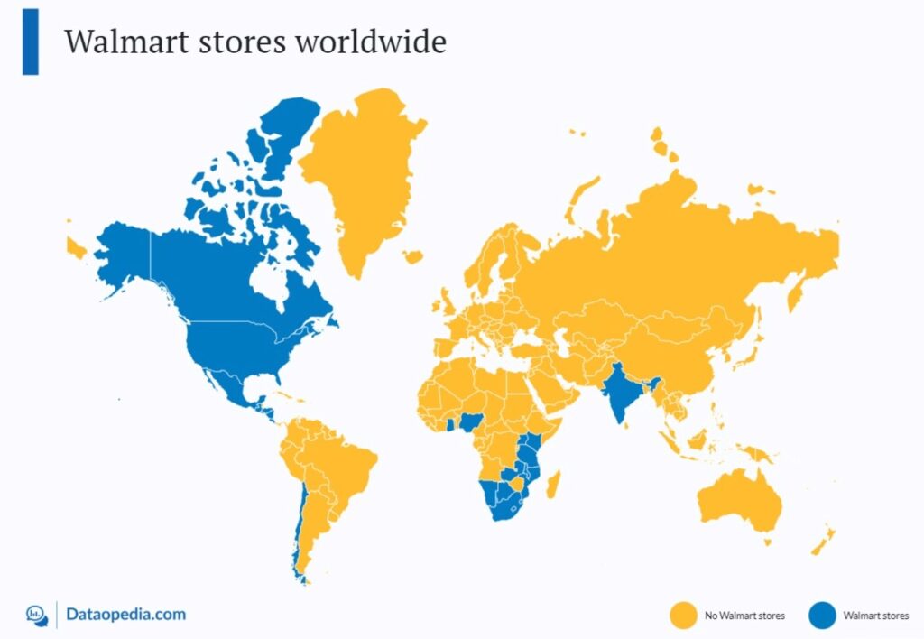 How Many Countries Is Walmart In