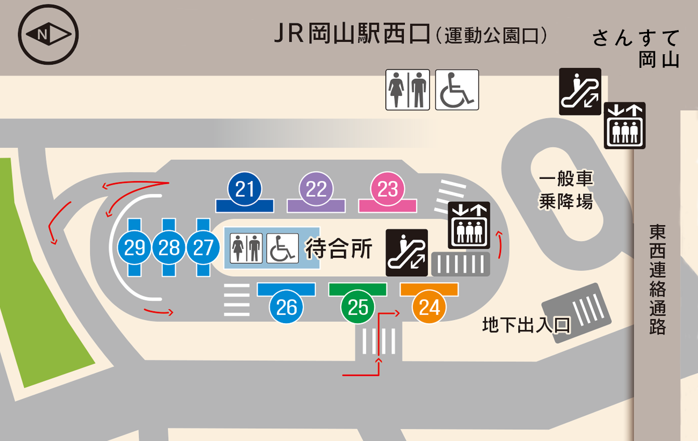 岡山駅バス乗り場で迷う理由を解明！東西の罠と2026年最新完全ルート