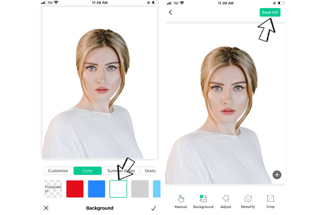 How to Change the Photo Background to White