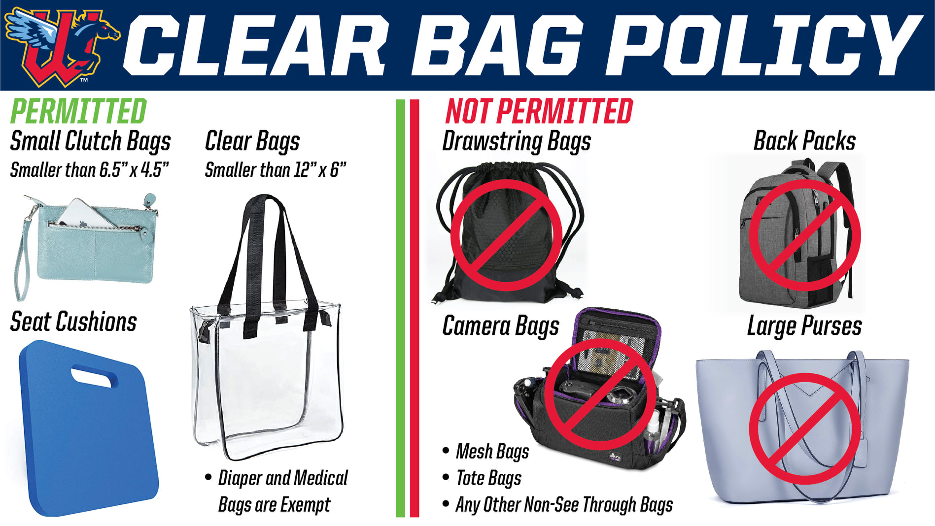Wind Surge Clear Bag Policy