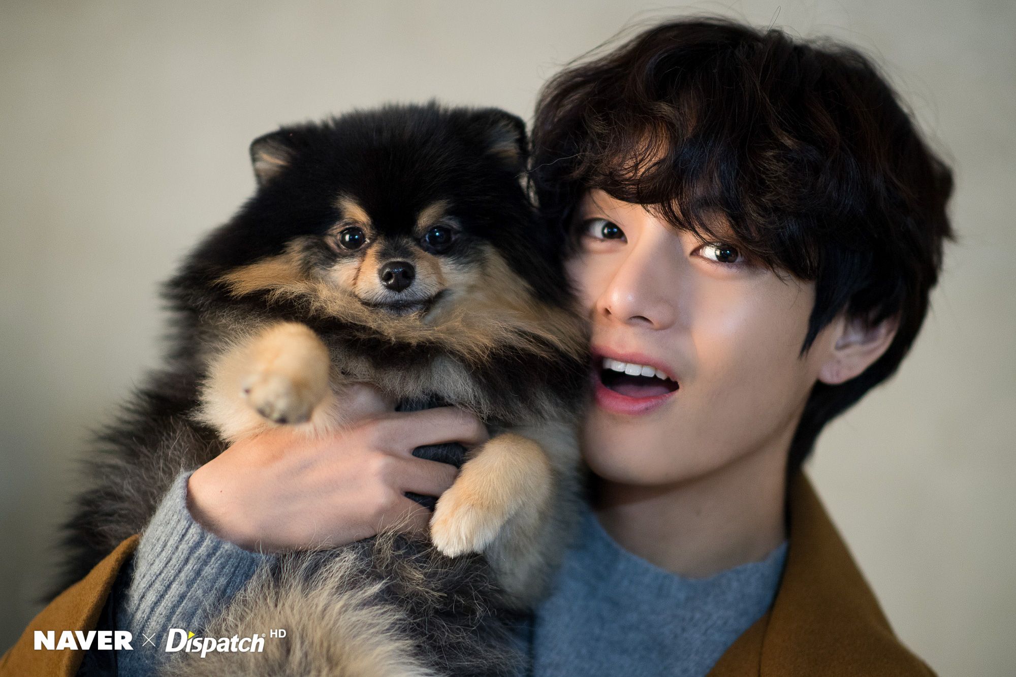 Bts Kim Taehyung and Dog