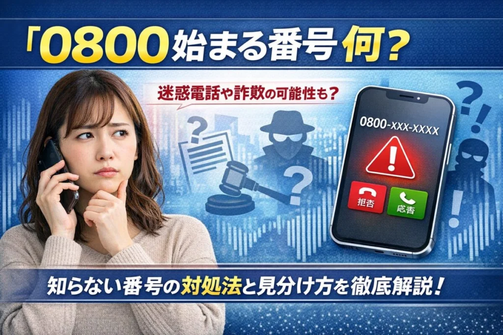 0800から始まる電話番号は危ない？2026年に急増する「Ai自動勧誘」の罠と見分け方
