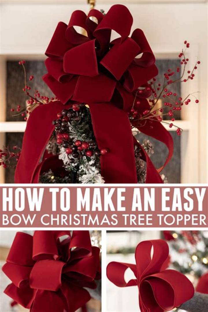 How to Make a Bow Topper for Your Christmas Tree (Step-by-Step)